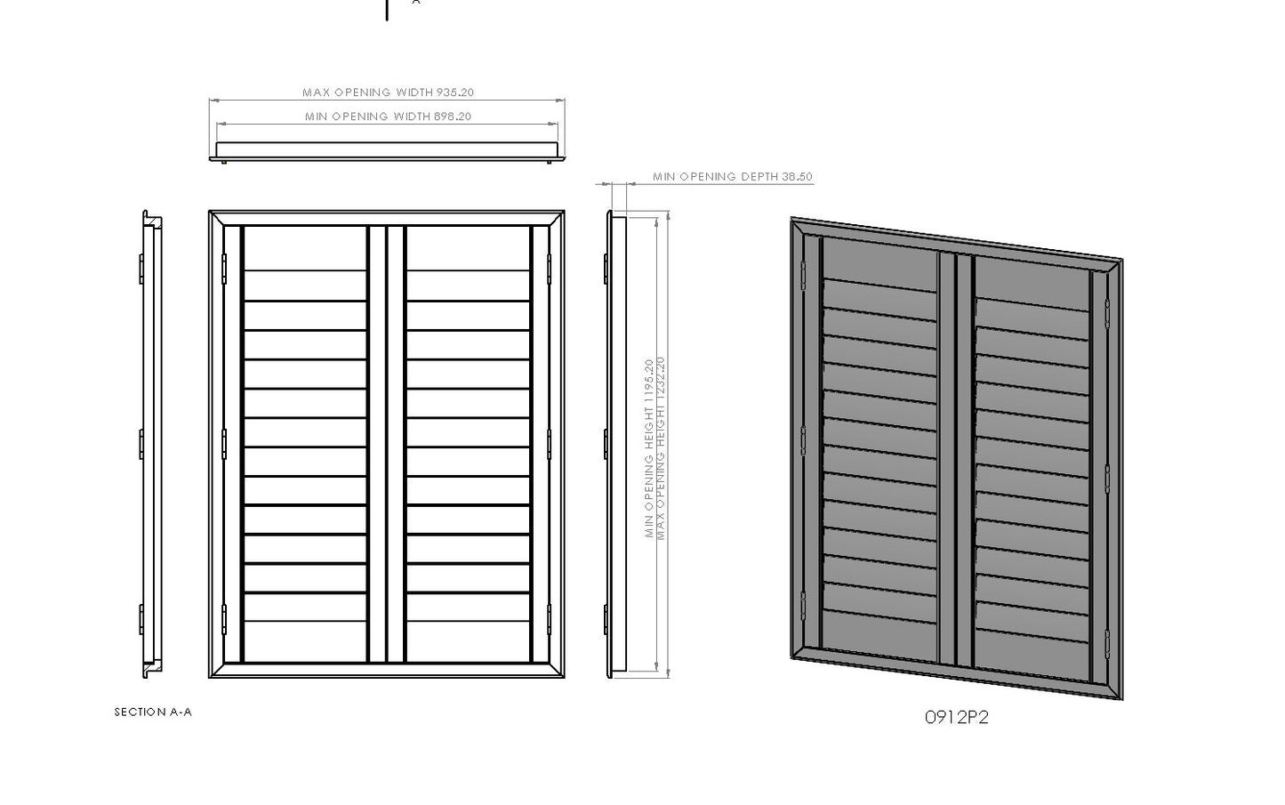 900mm Wide 1-2 Panel Range