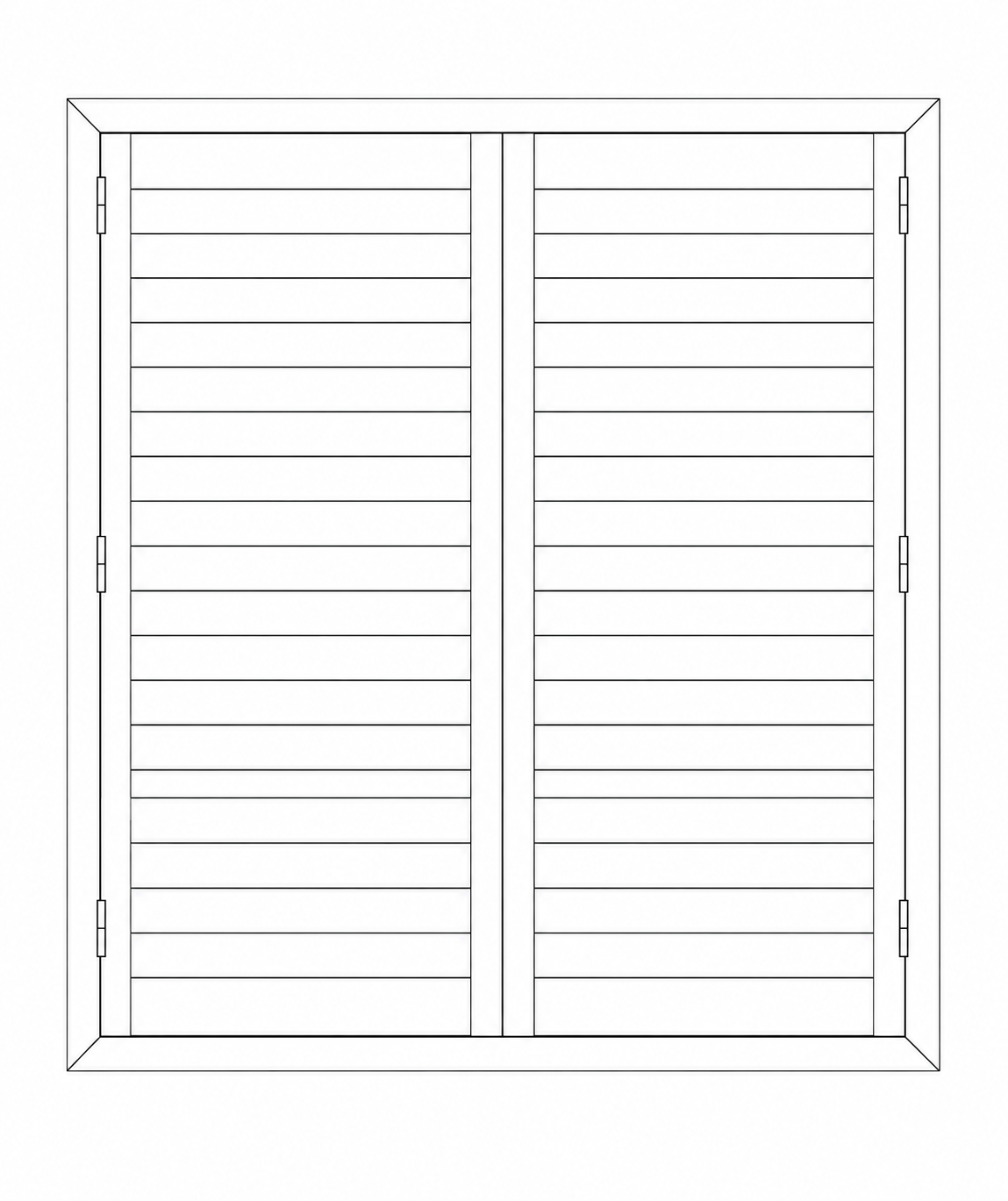 DIY Plantation Shutters | 1800mm Wide 2 Panel Range