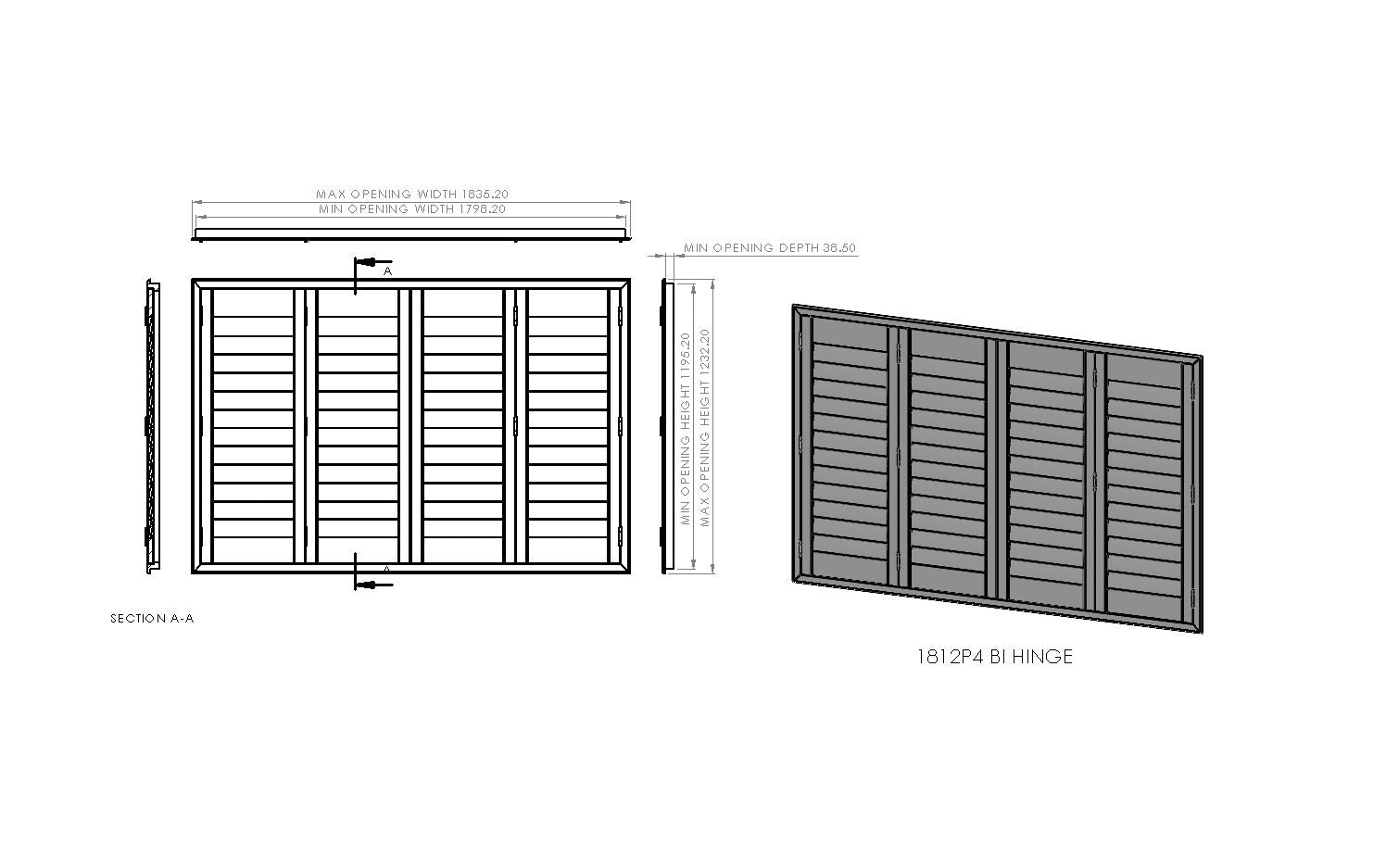 Instant Shutter DIY Plantation Shutters | 1800mm Wide 2 Panel Range – Instant Shutters