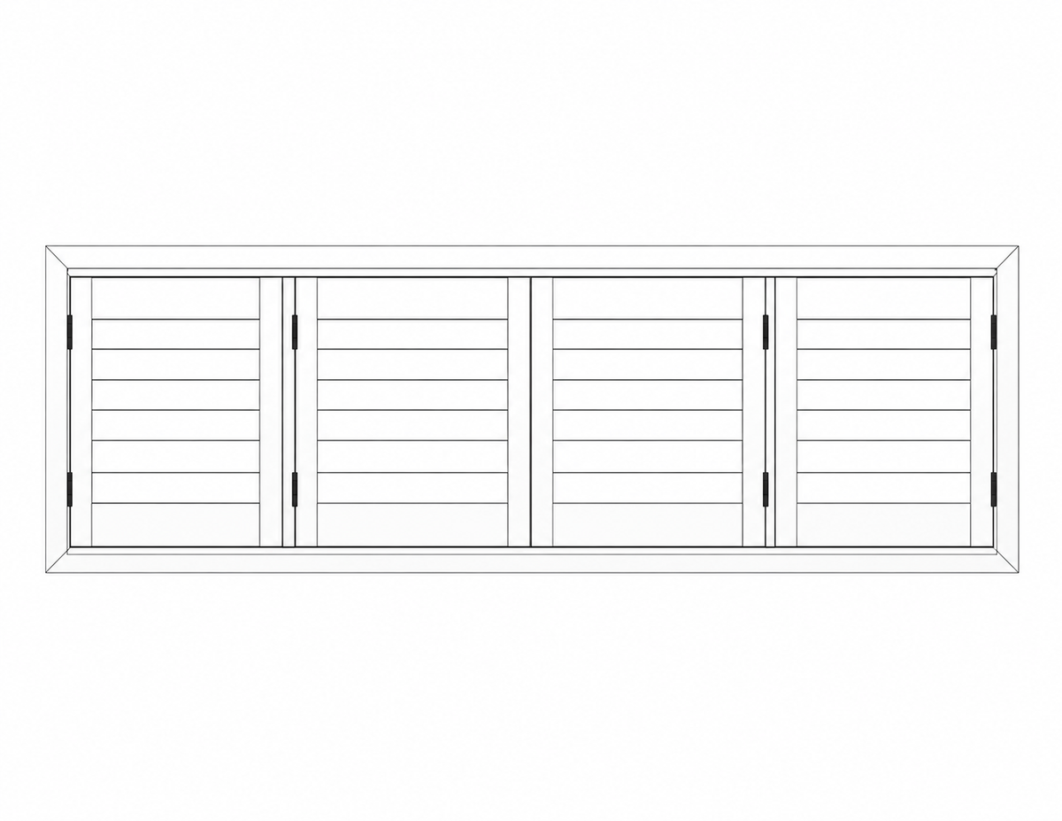 DIY Plantation Shutters | 2100mm Wide 4 Panel Range