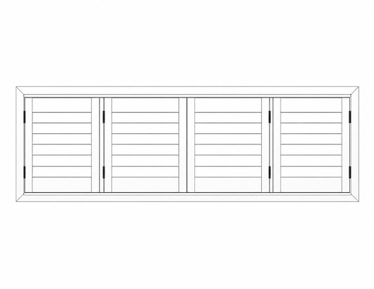 DIY Plantation Shutters | 2100mm Wide 4 Panel Range