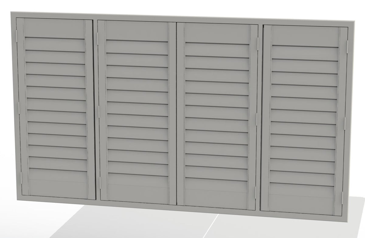 24 Module Shutter 2100mm Wide 4 Panel Range – Instant Shutters