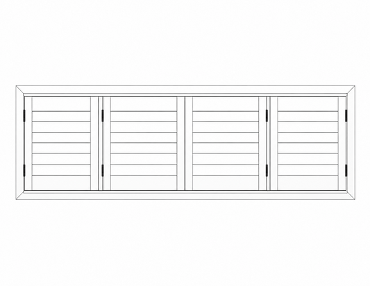 DIY Plantation Shutters | 2400mm Wide 4 Panel Range