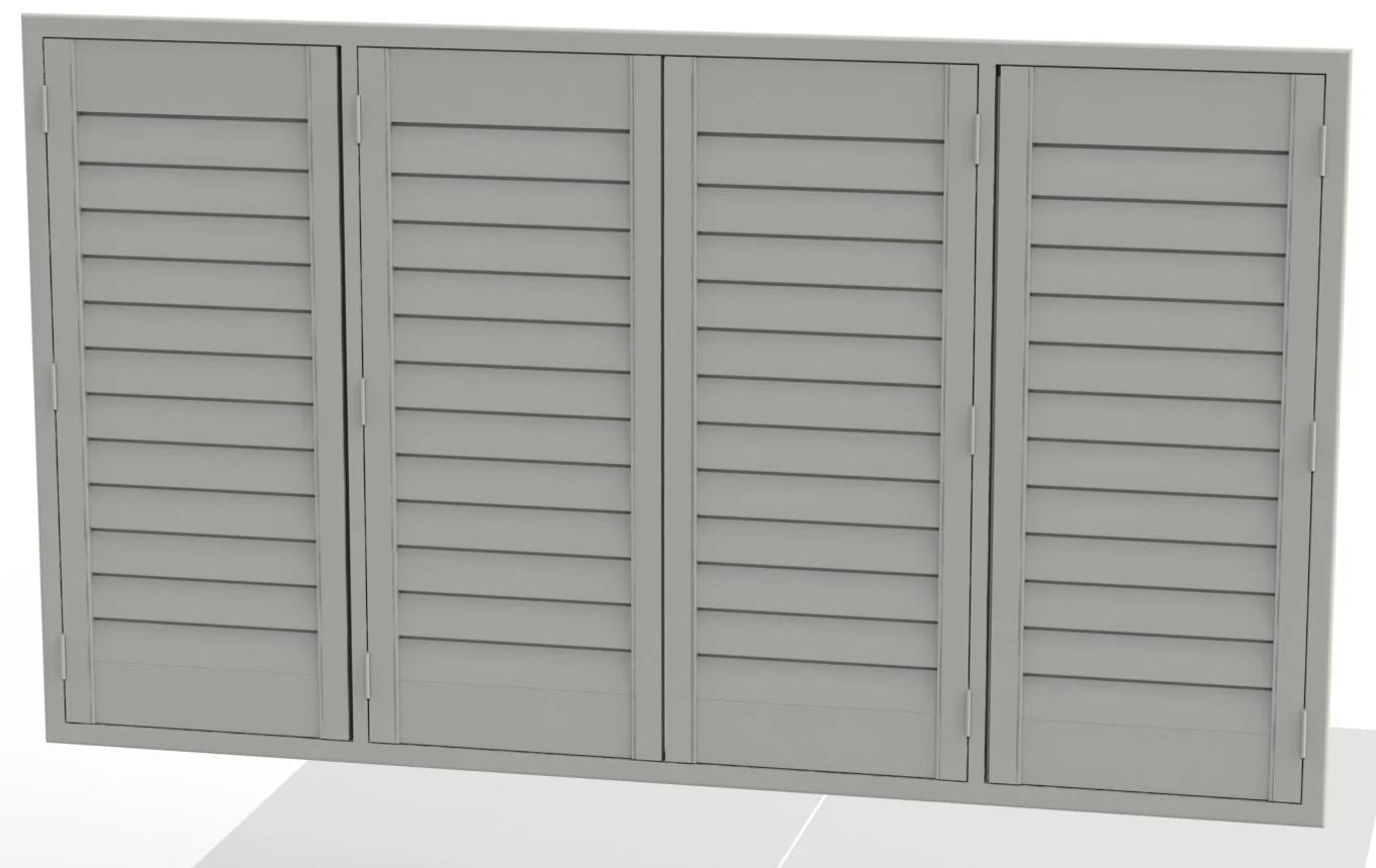 DIY Plantation Shutters | 2700 Wide 4 Panel Range